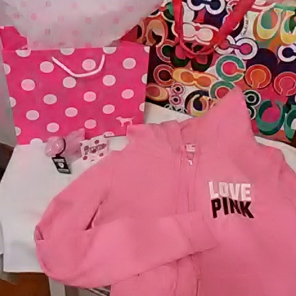 PINK Victoria's Secret Tops - "PINK" hoodie with free pink bath bomb